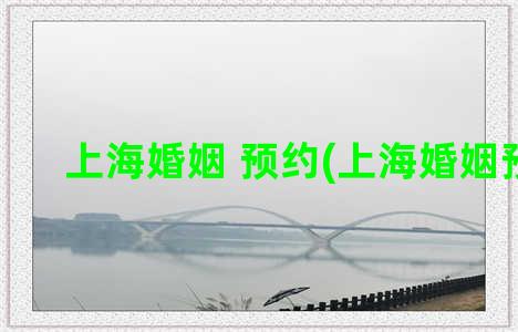 上海婚姻 预约(上海婚姻预约)